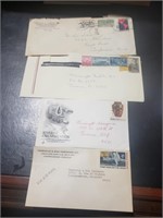4 Envelopes with 9 stamps ,1S 27