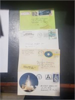 4 Envelopes with stamps ,1S 23