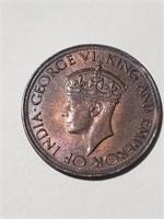 Ceylon 1 cent 1945 kg. George VI . Z1L