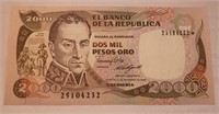 Colombia  2000 Pesos 1985,Star suffix-Replacement
