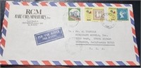 Envelope w/ stamps from Italy  to CA 1986.1S 6