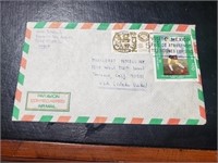Envelope w/stamps from Mexico to CA 1980s.1S 2