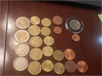 EURIS 23 coins including mint condition,cB8d