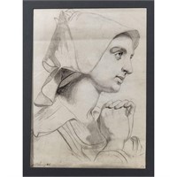 German Portrait - Pencil Drawing In The Manner Of