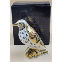 A Very Fine Royal Crown Derby Paperweight With Si