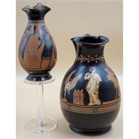 Lot Of 2 Greek Amphora, Large One Newer Reproduct