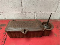 Potato Digger Cast Iron Tool Box and Oil Can