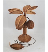 Mario Lopez Wicker Palm Tree Table Lamp