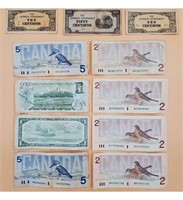 Lot of Canadian & Japanese Paper Currency