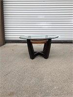 Contemporary Glass Top End Table