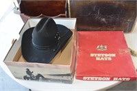 STETSON HAT & BOX ! -GA