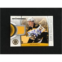 David Krejci Signed Bruins Card