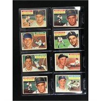 8 1956 Topps Baseball Cards Nice Condition