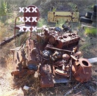 NUMEROUS WILLYS JEEP ENGINE BLOCKS & PARTS &