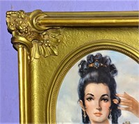 PAIR of VTG. PLASTIC / CHAULK FRAMES VERY ORNATE