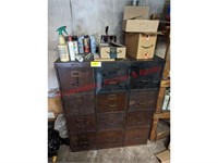 3 File Cabinets, Silicone Lubricant, Rust Penetrat