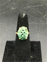 10Kt Jade Ring