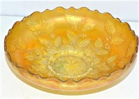 FENTON CARNIVAL HOLLY BOWL APPROX. 8.5"