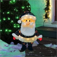 Santa Claus in Camo Suit Yard Art