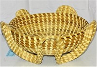 CHARESTON SWEET GRASS ELEPHANT EARS BASKET SIGNED