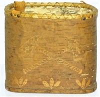 1924 BIRCH BASKET SIGNED AND DECORATED JOHN DANA