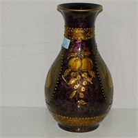 BEAUTIFUL LARGE MULTI COLOR VASE WITH PEARS