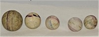 RARE LOT OF 5 CHINESE CLAY  MARBLES