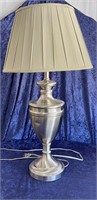 Metal Lamp with Pleated Shade