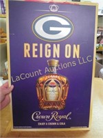Crown Royal Green Bay Packers Tin Sign
