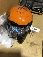 motorsport helmet with goggles & gloves LG