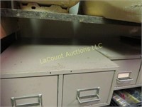 2 metal file drawer boxes