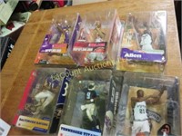 6 sports player figure collectibles