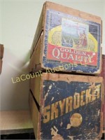 2 vintage fruit crates