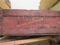 Vintage Brewing company wood crate