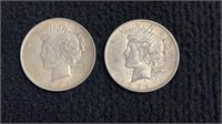 2 1922 Peace dollars