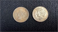 1922 and 1923 Peace dollars