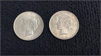 2 1923 Peace dollars