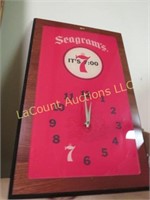 Vintage Seagrams & clock