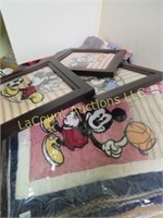 Mickey Mouse bedding framed fabric prints