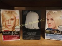 3 new boxes hair color