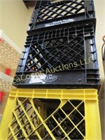 3 stacking storage crates milk crate style