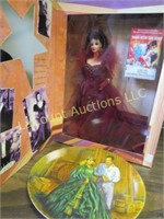 Barbie Gone with the Wind Doll & collectors plate