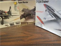 3 airplane model kits sealed in packages