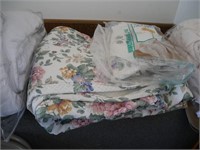 Comforter approx 96" x 88" w/ matching Bedskirt &