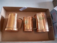 Copper Cups - Lot of 3