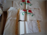 Vintage Handiwork Pillowcases - 2 sets of 2 & a