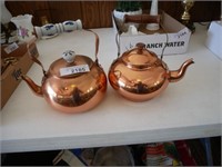 Vintage Copper Tea Kettles - Lot of 2
