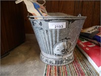 Vintage Coal Bucket w/ Cement Patch