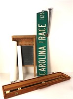 Pool Stick, Wash Board, Street Sign & more!