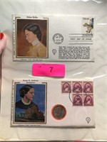 SUSAN B ANTHONY DOLLAR W 4 1ST DAY COVERS